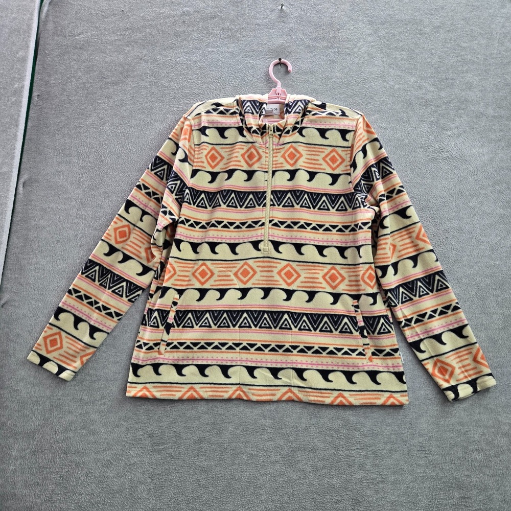 O'Neill Women Hoodie L Multicolor Geometric Fleece Long Sleeve Polyester Logo